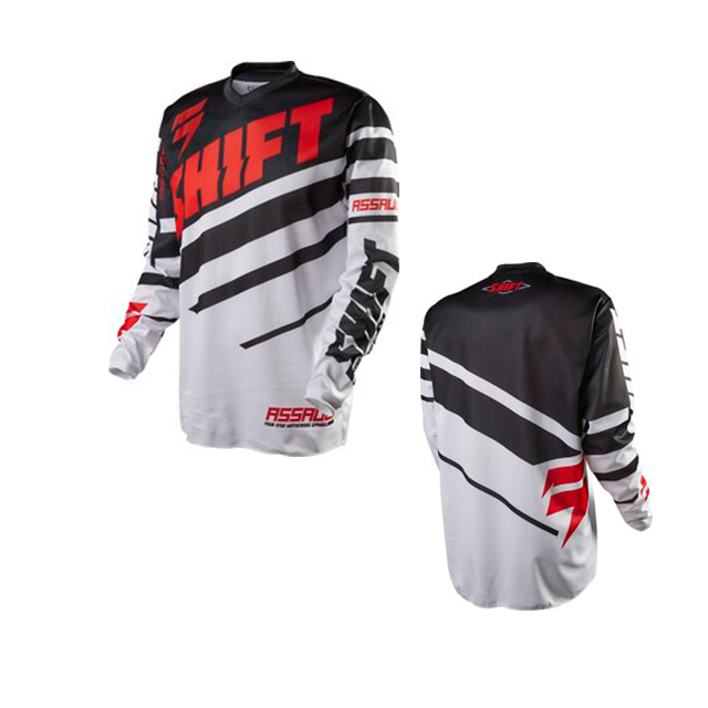 SHIFT ASSAULT RACE JERSEY - BLACK/WHITE